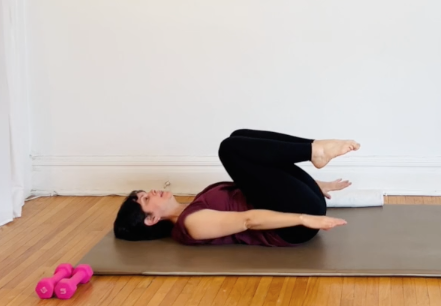 1/2 roller, band and some lunges