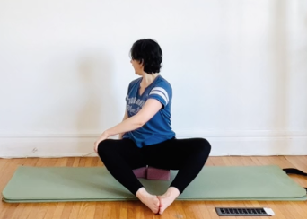 Pilates movement with blocks