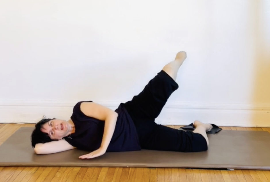 Pilates mat with some blocks